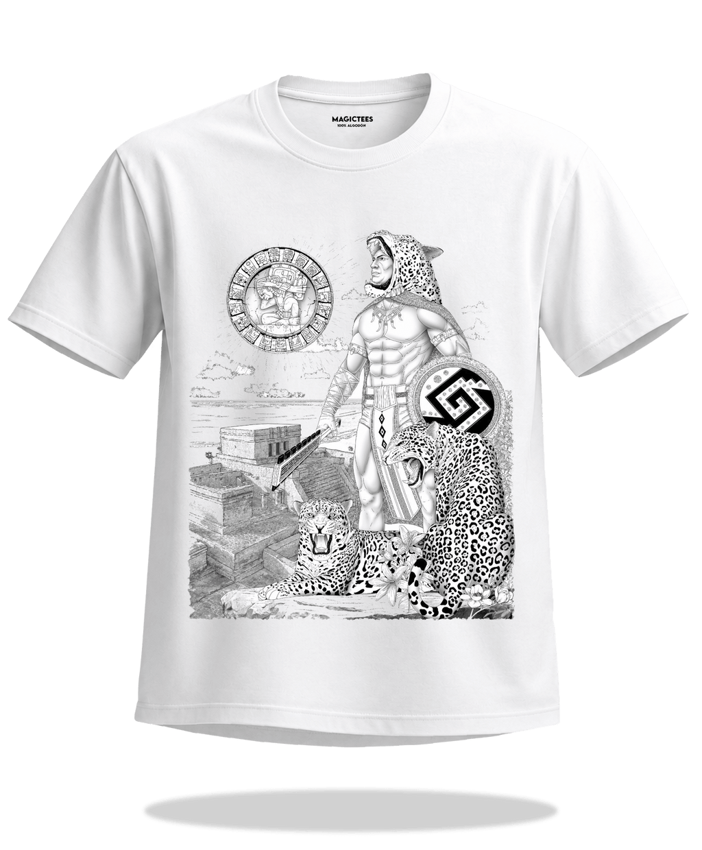 Playera "Dios Jaguar" – LUMISOL | Donde el sol revela la magia | Playera que cambia de color con el sol - Magic Tees