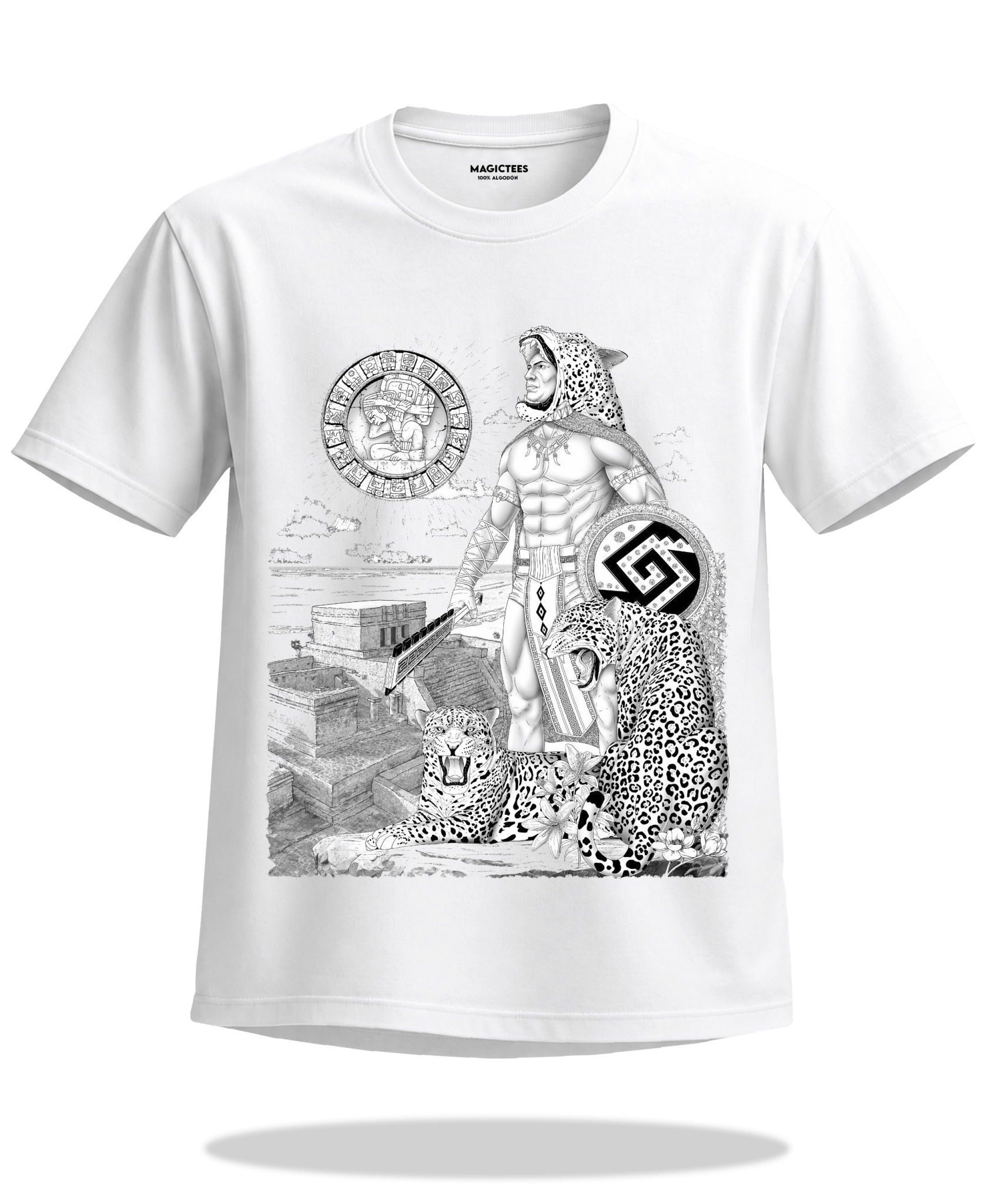 Playera "Dios Jaguar" – LUMISOL | Donde el sol revela la magia | Playera que cambia de color con el sol - Magic Tees