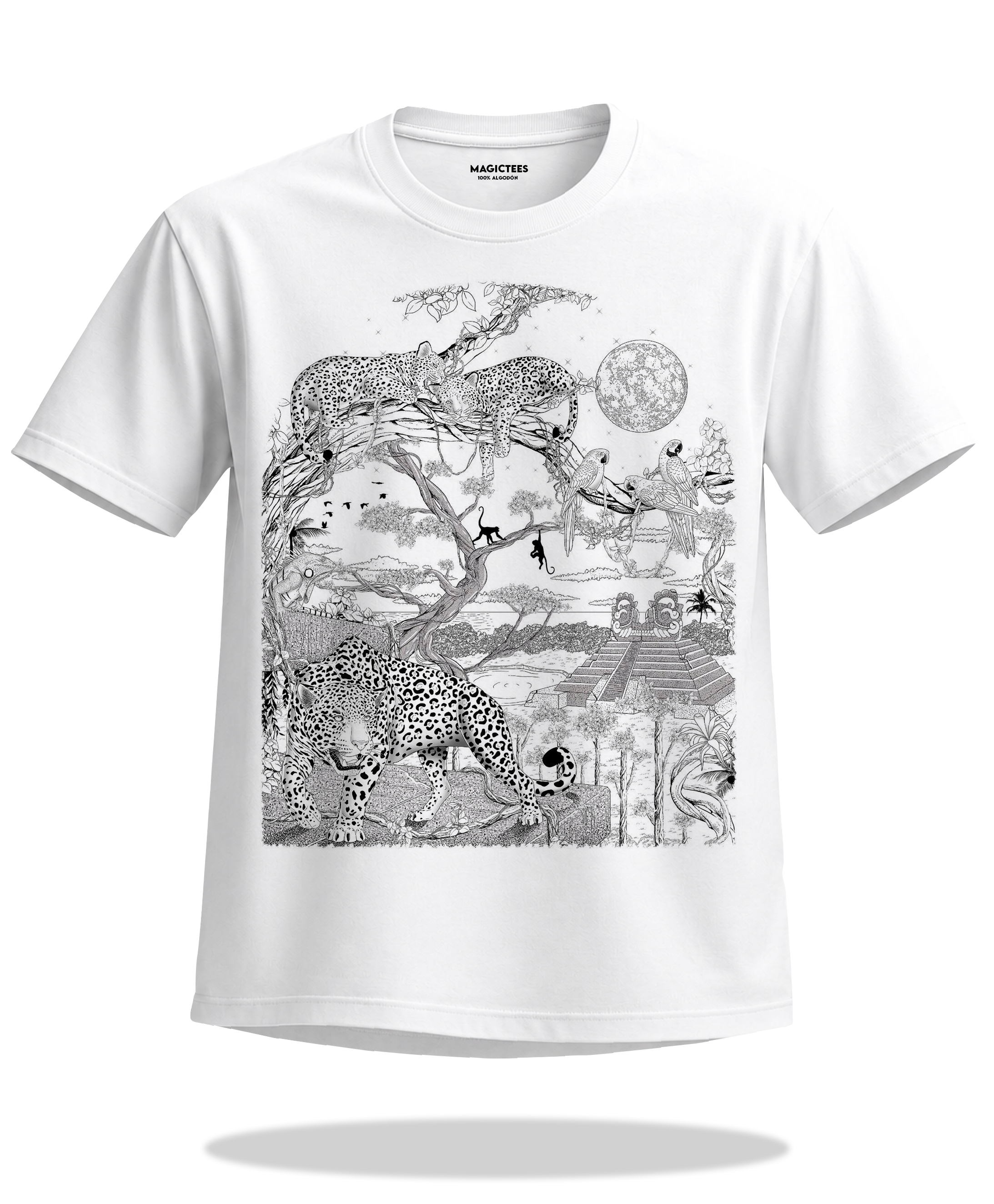 Playera "Tres Jaguares" – LUMISOL | Donde el sol revela la magia | Playera que cambia de color con el sol - Magic Tees
