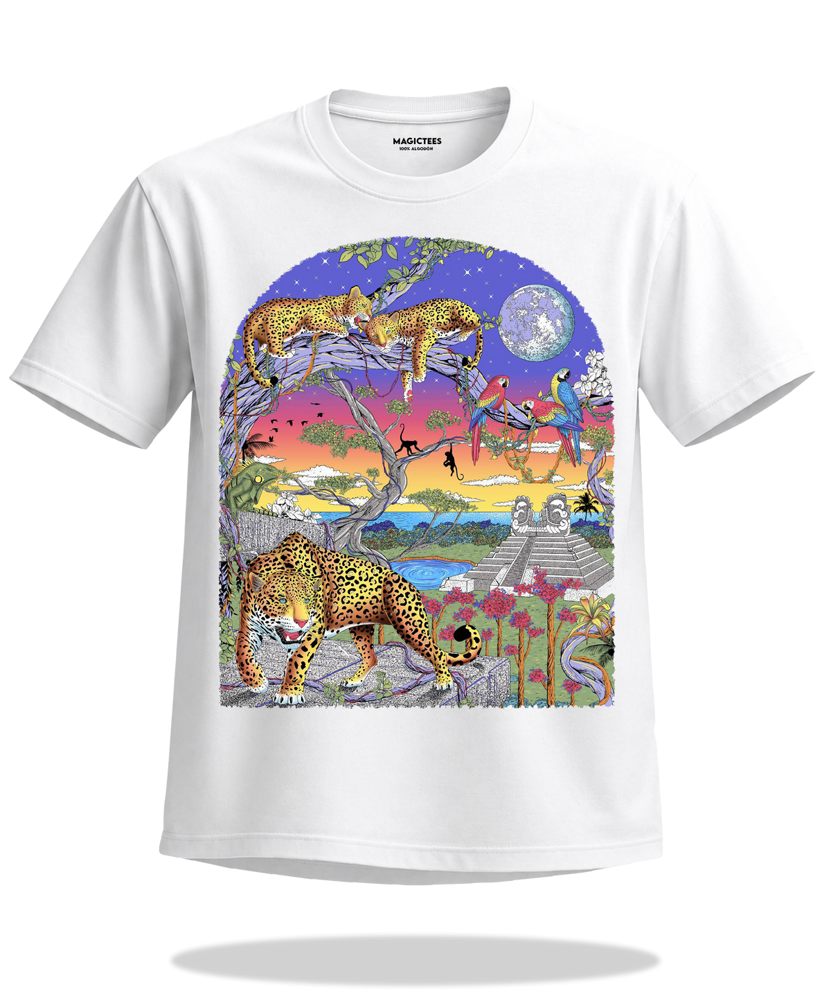 Playera "Tres Jaguares" – LUMISOL | Donde el sol revela la magia | Playera que cambia de color con el sol - Magic Tees