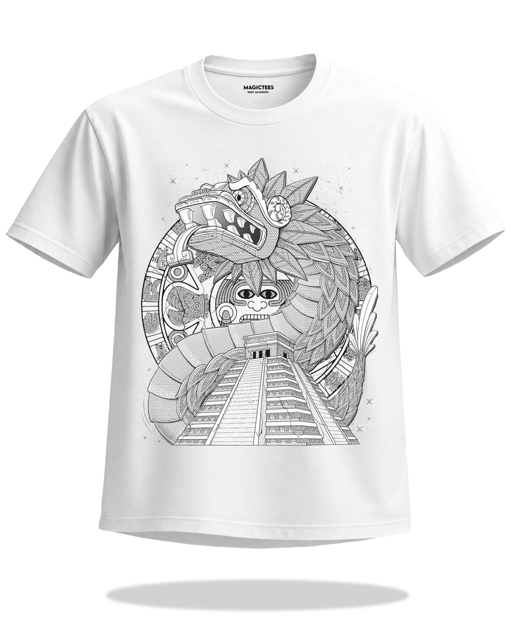 Playera "Kukulcán" – LUMISOL | Donde el sol revela la magia. | Playera que cambia de color con el sol - Magic Tees