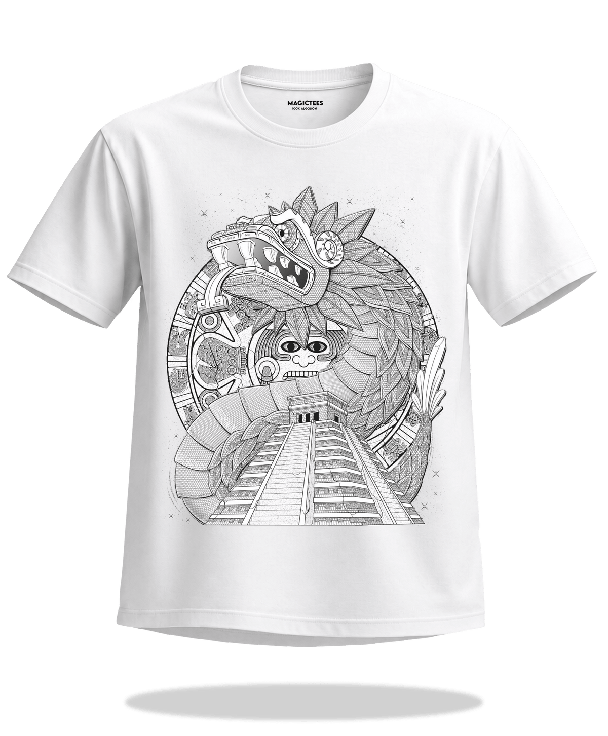 Playera "Kukulcán" – LUMISOL | Donde el sol revela la magia. | Playera que cambia de color con el sol - Magic Tees